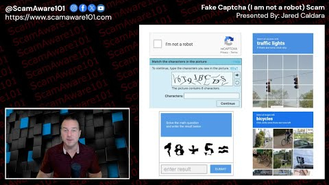 Watch Video: Fake Captcha Scam (I am not a robot)